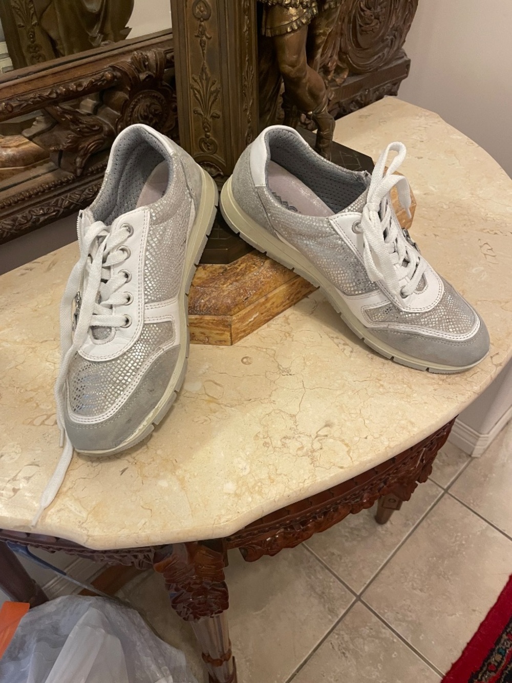 IMAC shoes, Made in Italy, size 39,White silver-grey,